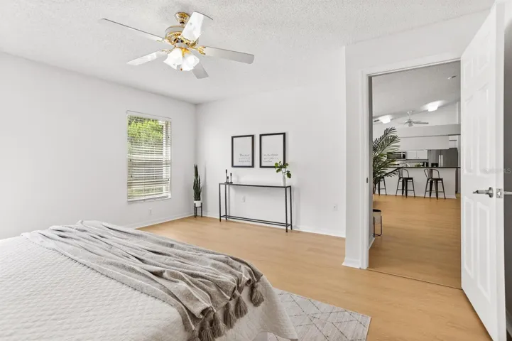 Alternate View of Master Bedroom.  Plenty of room for a TV and dresser