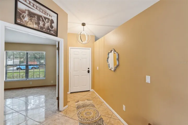 Looking at Front Door from the Family Room