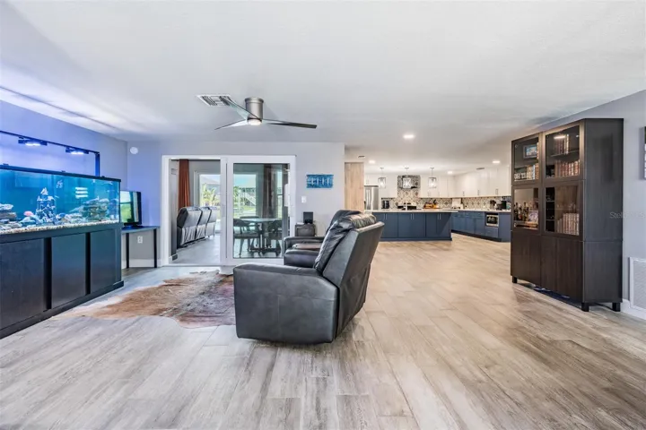 Enter into an Open Floor Plan