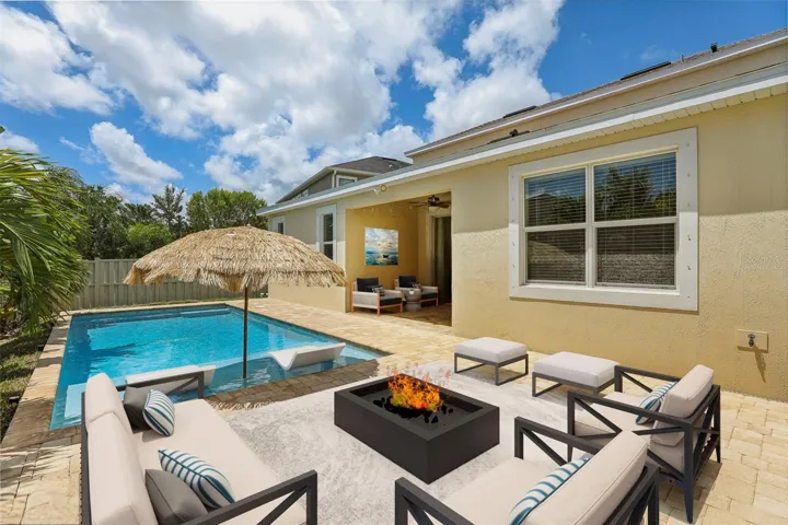 Virtually Staged pool deck