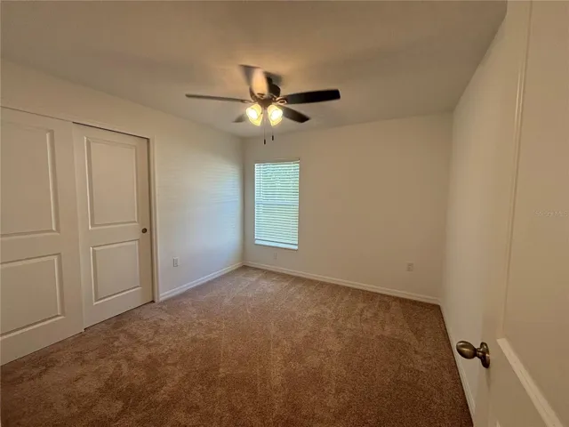Bedroom with ceiling fan