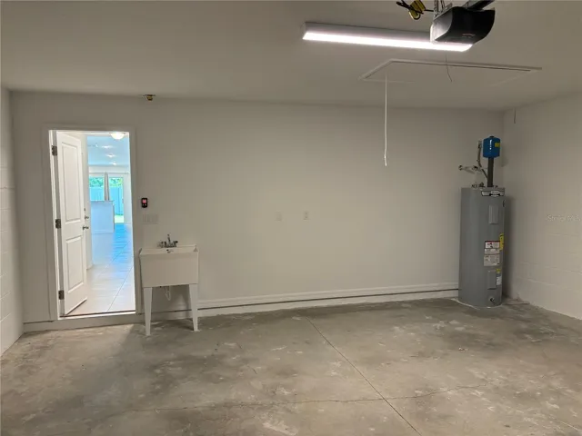 Utility sink in 2 car garage