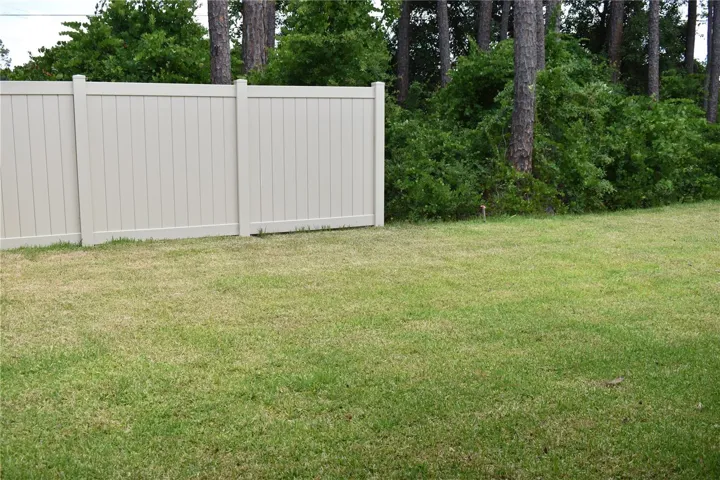 Partially fenced yard