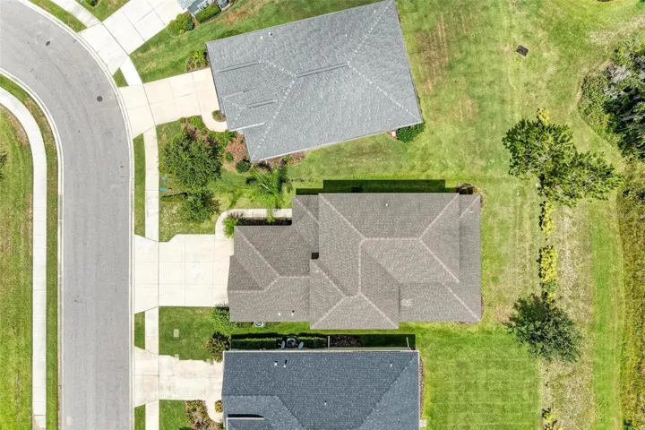 Aerial of room and lot