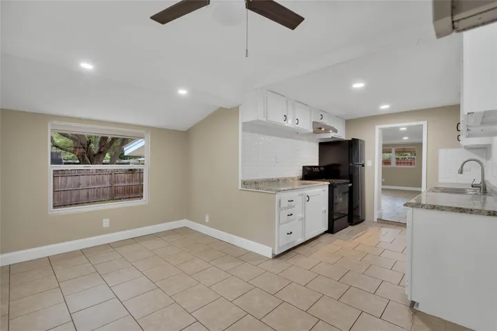Dining room and kitchen