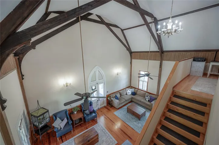 Original exposed beams.