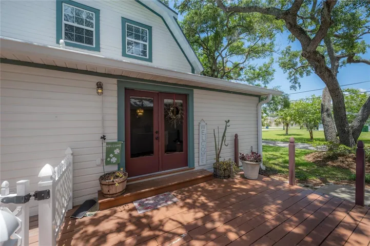 Kitchen entry door at rear