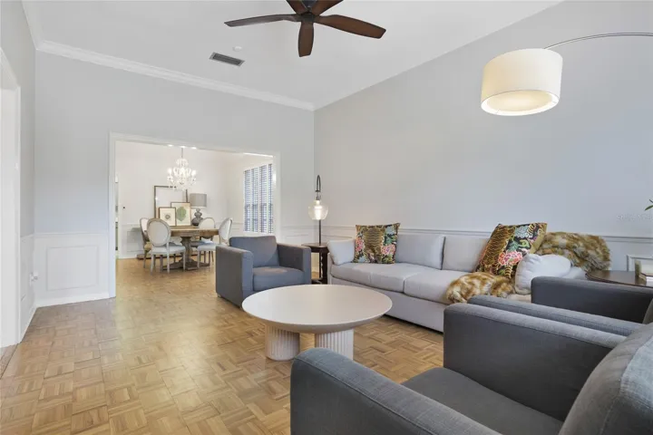 Living room to dining room