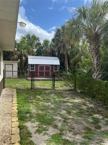 Fenced back yard