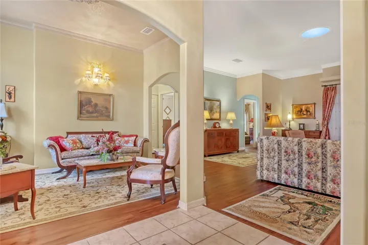 Formal living room to the left and family/great room straight ahead