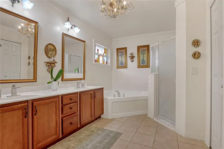 Master bath with double sinks