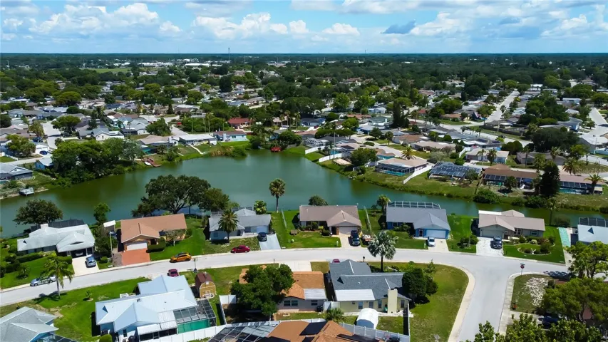 you can peek at the lake across the street