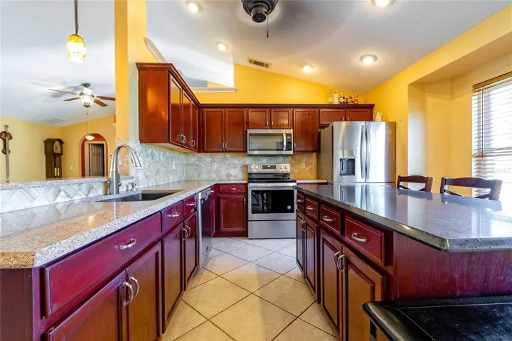 Kitchen with Granite Counters
