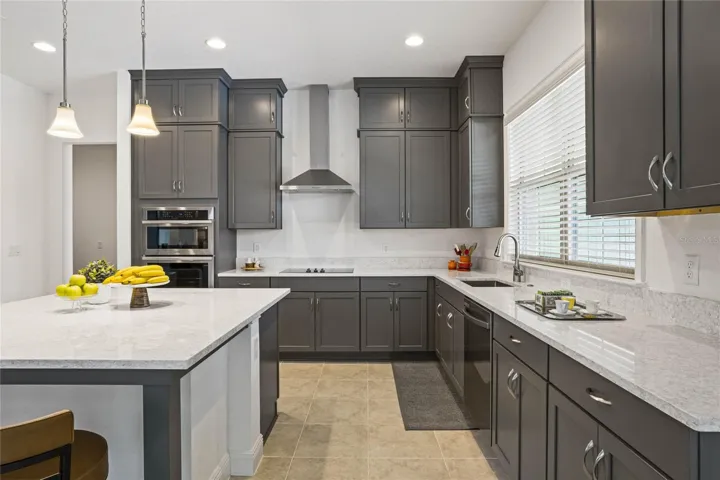 Kitchen with Quartz countertops