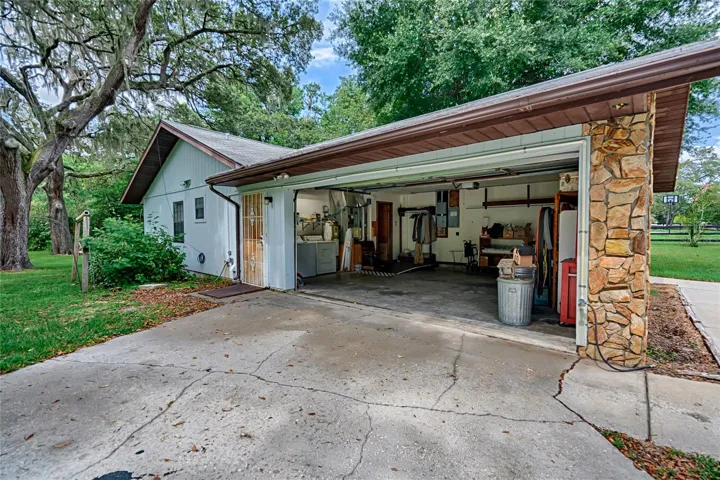 Driveway, attached garage