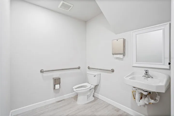ADA accessible bath on first floor.