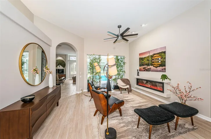 Formal living room - newer LVP flooring