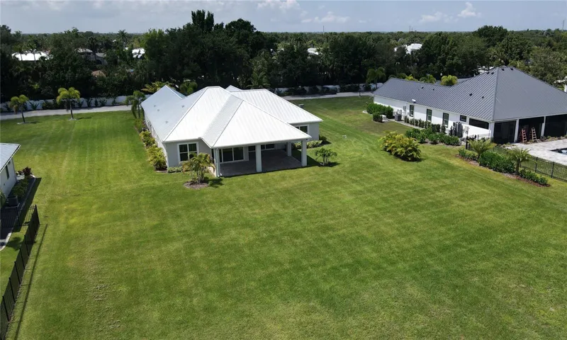 Rear aerial view of home
