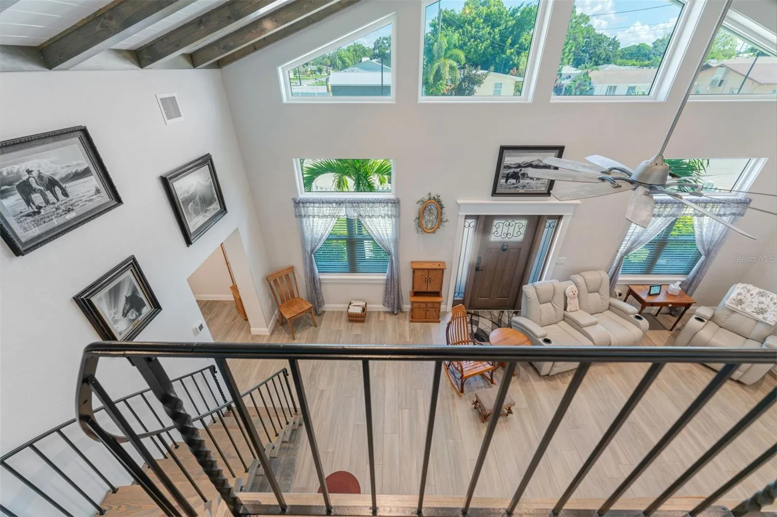 balcony view from upstairs
