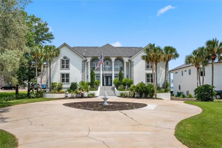 Front view of the home facing west