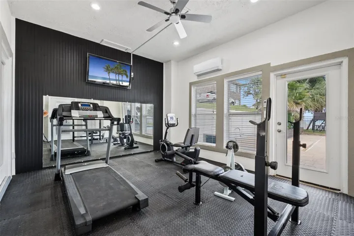 gym with gym equipment