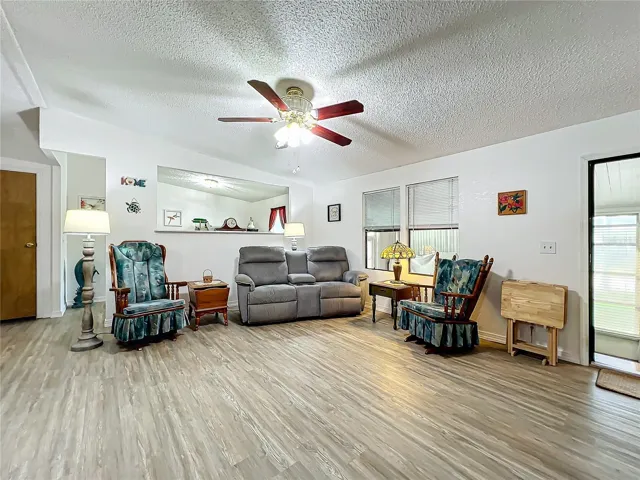 Updated vinyl plank flooring in the living room