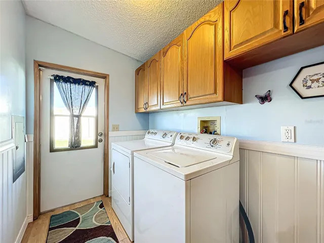 laundry room right next to the kitchen