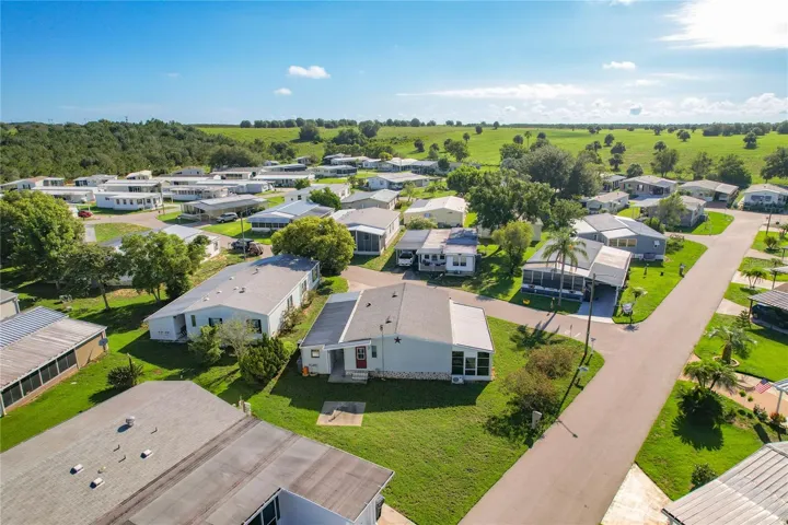 Aerial of the home and neighbors