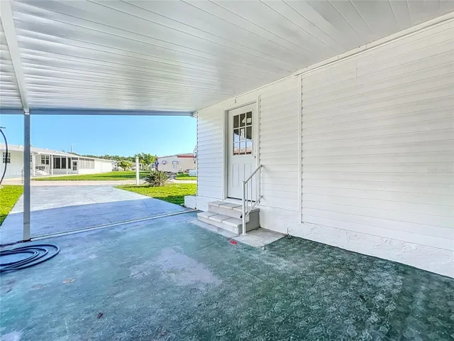 Carport and driveway