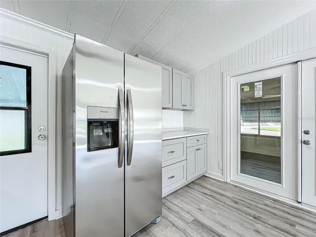Large stainless steel refrigerator