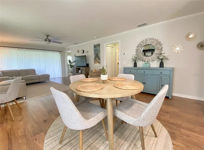 Dining Area with Luxury Vinyl Flooring