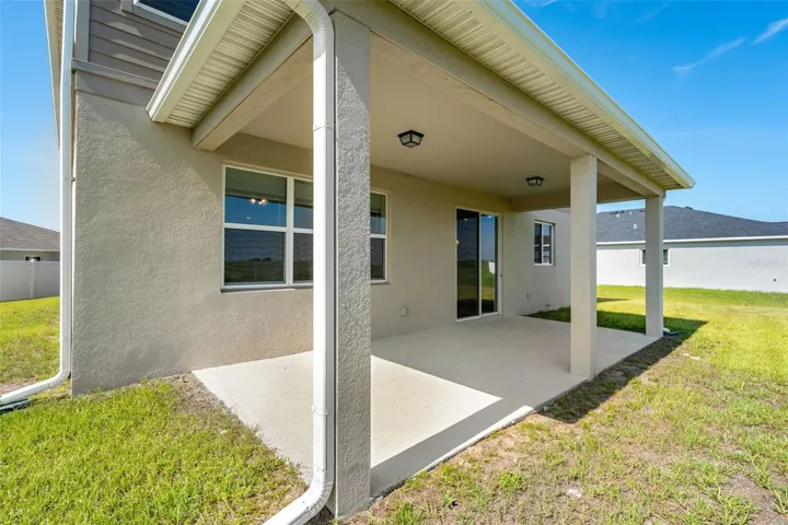 Covered back patio