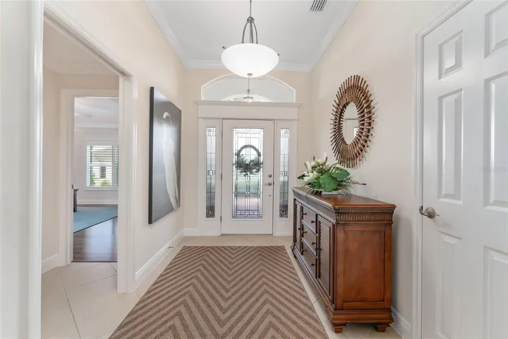 FRONT DOOR WITH GLASS INLAY AND SIDELIGHTS