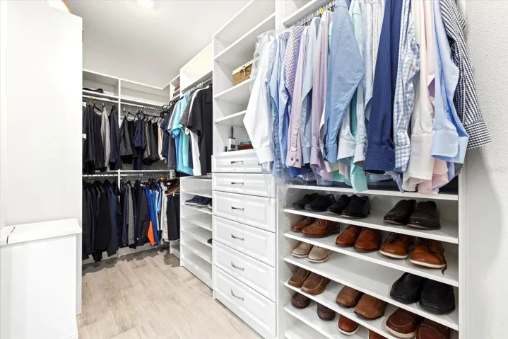 His and hers built in custom closets