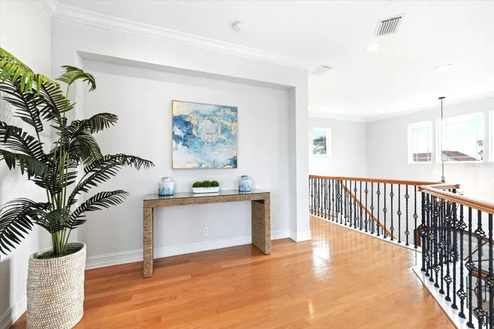 Entrance to master bedroom and primary bedroom lounge area