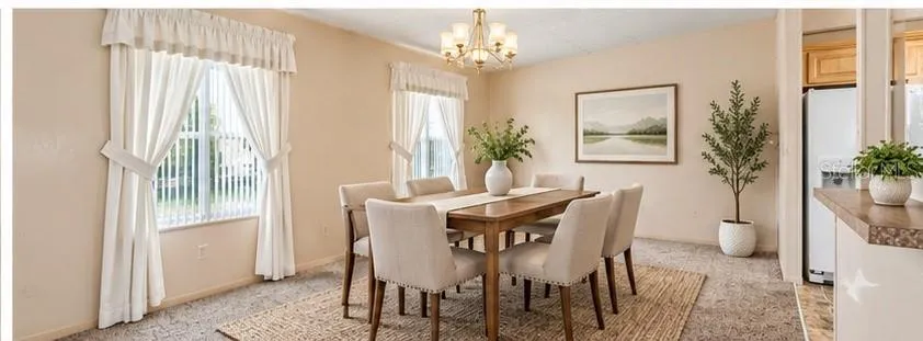 Staged Dining Area