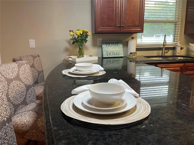Breakfast bar is great for dinner or morning coffee!