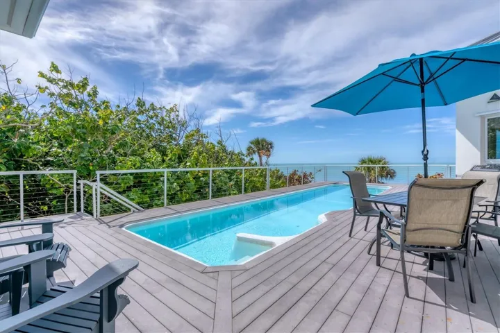 Elevated pool and deck.