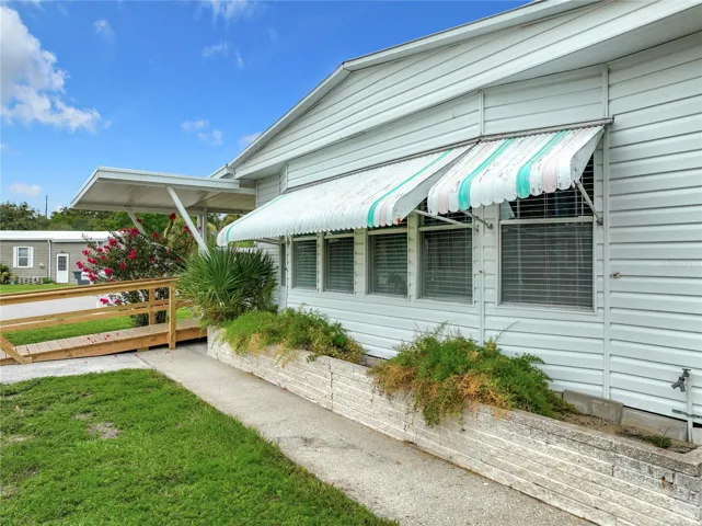 Front yard and awnings