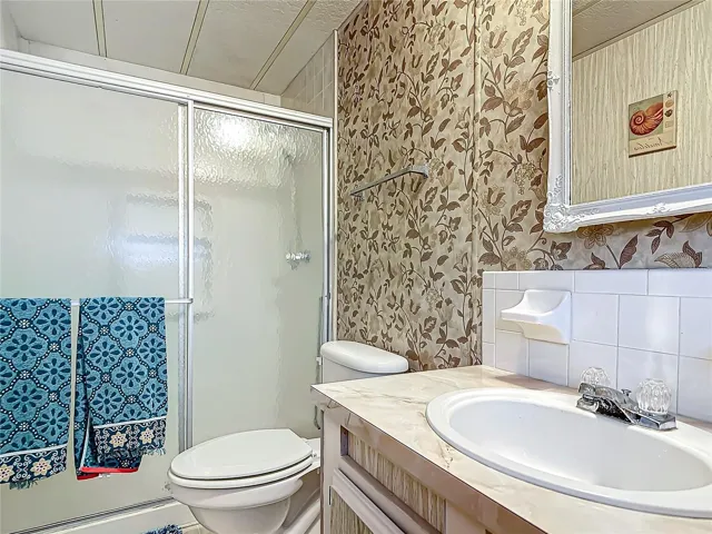 Primary bathroom with walk in shower