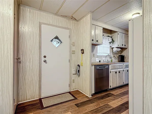 Foyer and kitchen