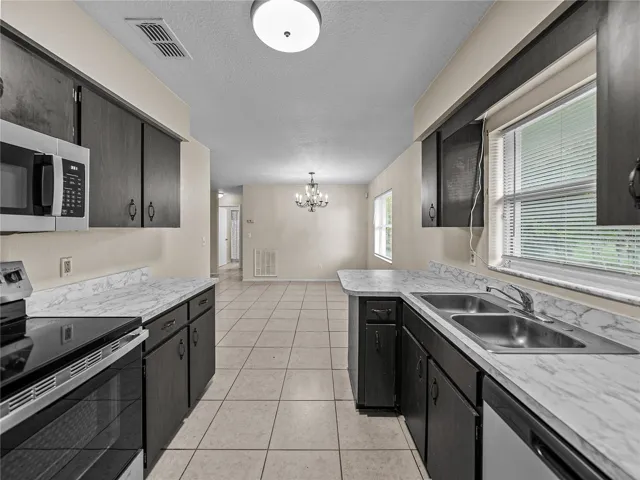 Kitchen looking toward dining area