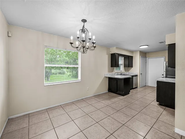 Dining area looking into Kitchen