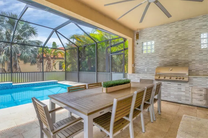 Outdoor patio enclosed and covered