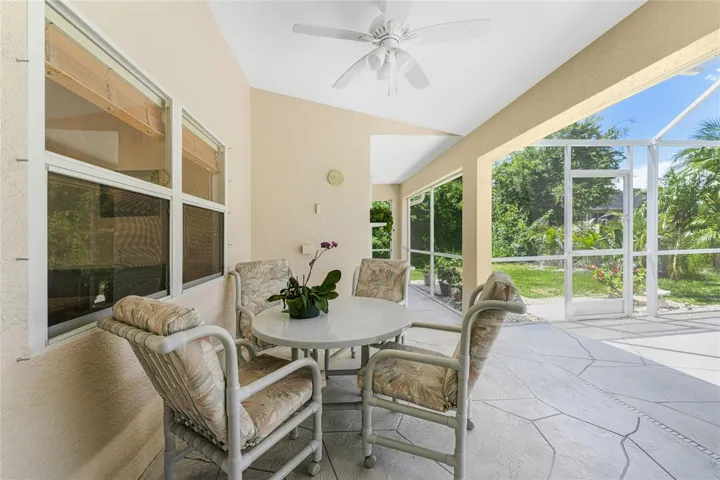 Screened lanai offer s place to get out of the sun!