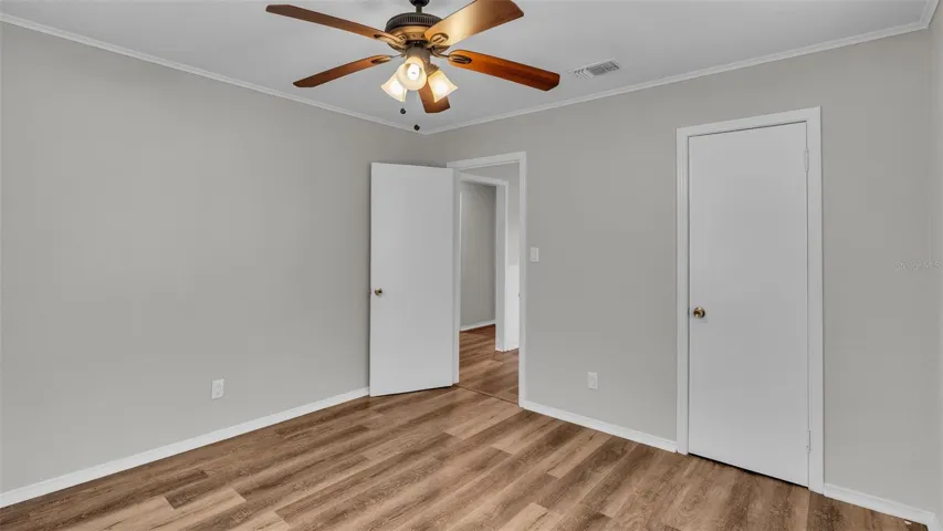 Bedroom #3 without furniture & 1 closet