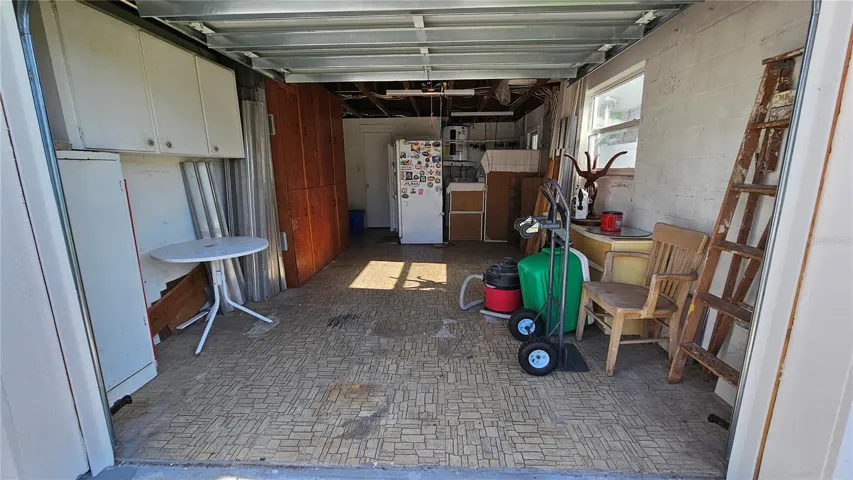 Lots of storage in garage