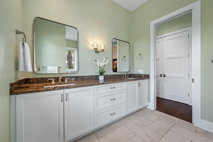 Primary Ensuite Bath dual sink vanity