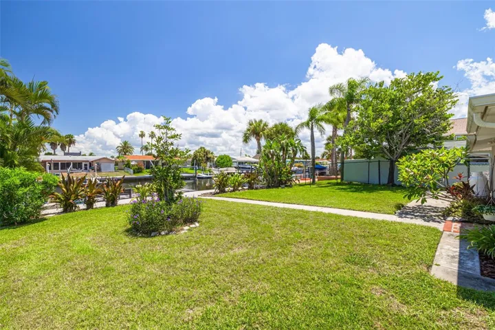 Large landscaped yard