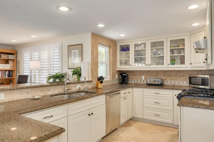 Custom kitchen with granite counter tops